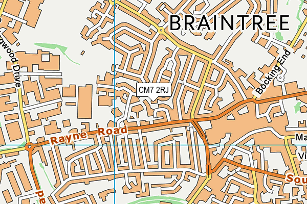 CM7 2RJ map - OS VectorMap District (Ordnance Survey) CM7 2RJ map - OS VectorMap District (Ordnance Survey)