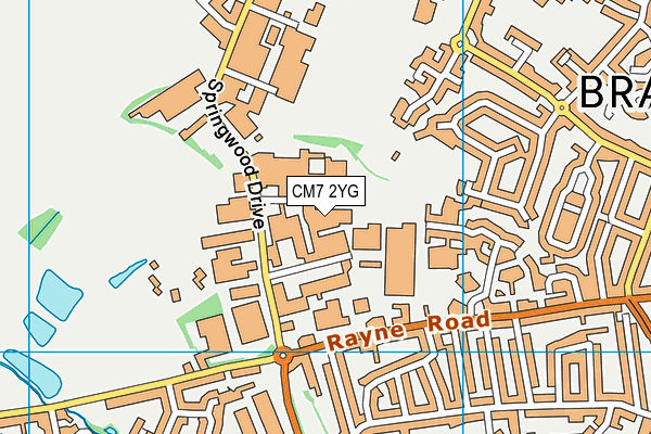 CM7 2YG map - OS VectorMap District (Ordnance Survey) CM7 2YG map - OS VectorMap District (Ordnance Survey)