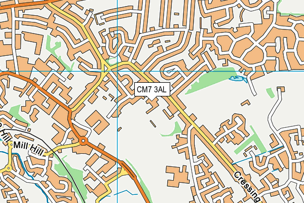 CM7 3AL map - OS VectorMap District (Ordnance Survey) CM7 3AL map - OS VectorMap District (Ordnance Survey)