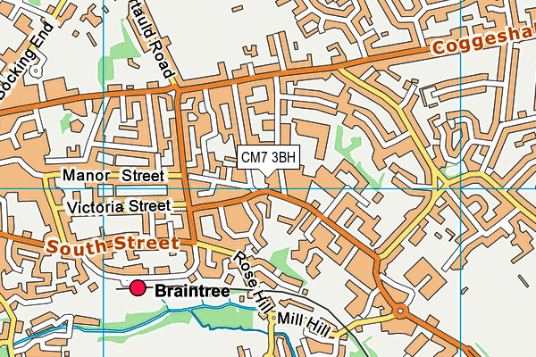 CM7 3BH map - OS VectorMap District (Ordnance Survey) CM7 3BH map - OS VectorMap District (Ordnance Survey)