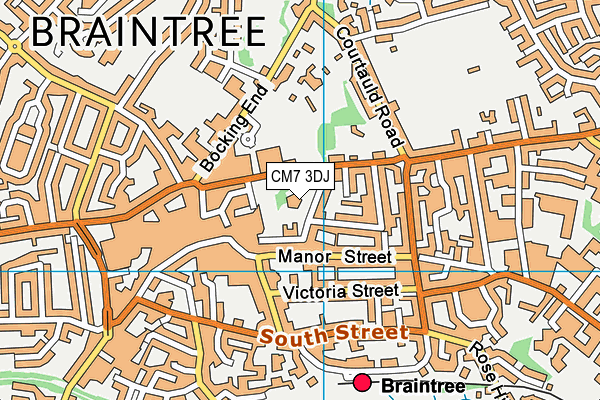 CM7 3DJ map - OS VectorMap District (Ordnance Survey) CM7 3DJ map - OS VectorMap District (Ordnance Survey)