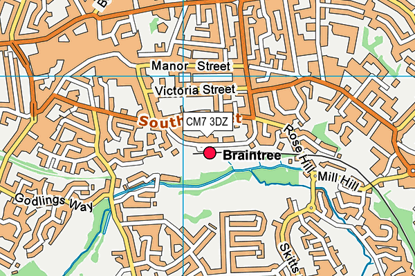 CM7 3DZ map - OS VectorMap District (Ordnance Survey) CM7 3DZ map - OS VectorMap District (Ordnance Survey)