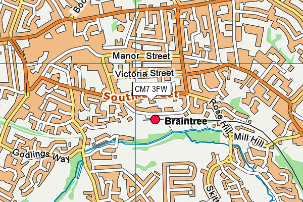 CM7 3FW map - OS VectorMap District (Ordnance Survey) CM7 3FW map - OS VectorMap District (Ordnance Survey)