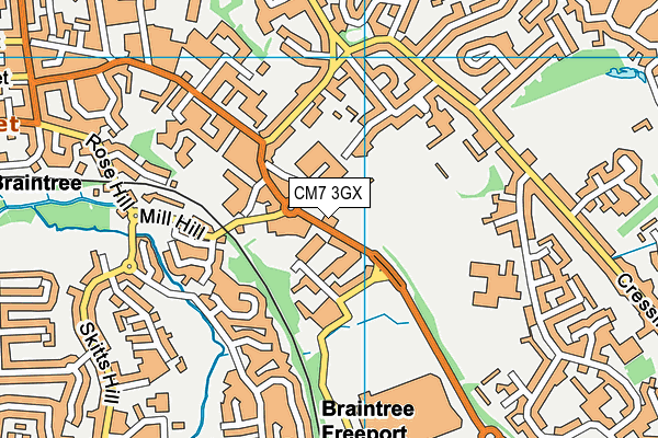 CM7 3GX map - OS VectorMap District (Ordnance Survey) CM7 3GX map - OS VectorMap District (Ordnance Survey)