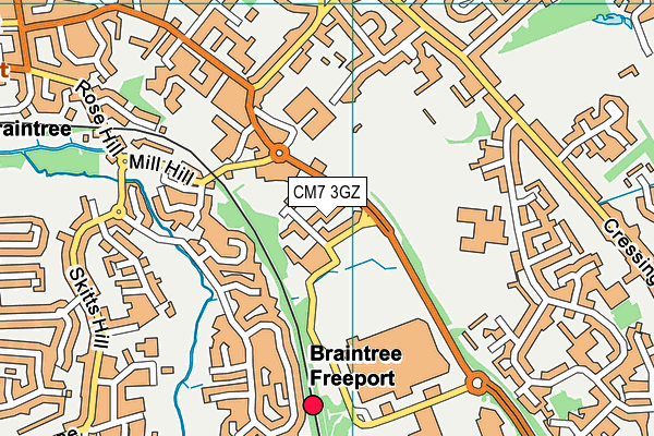 CM7 3GZ map - OS VectorMap District (Ordnance Survey) CM7 3GZ map - OS VectorMap District (Ordnance Survey)
