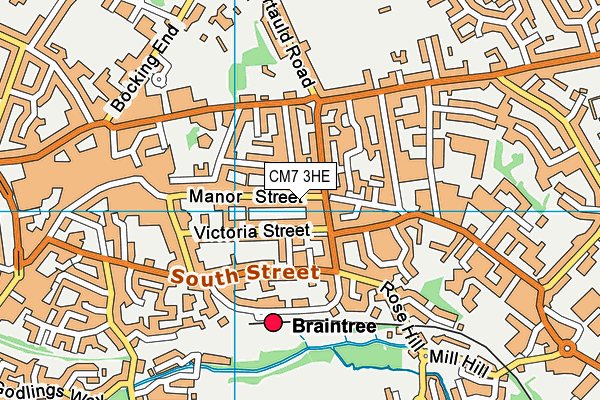 CM7 3HE map - OS VectorMap District (Ordnance Survey) CM7 3HE map - OS VectorMap District (Ordnance Survey)