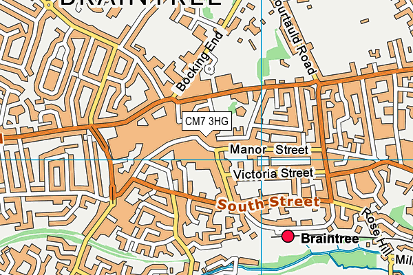 CM7 3HG map - OS VectorMap District (Ordnance Survey) CM7 3HG map - OS VectorMap District (Ordnance Survey)