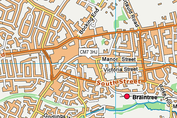 CM7 3HJ map - OS VectorMap District (Ordnance Survey) CM7 3HJ map - OS VectorMap District (Ordnance Survey)