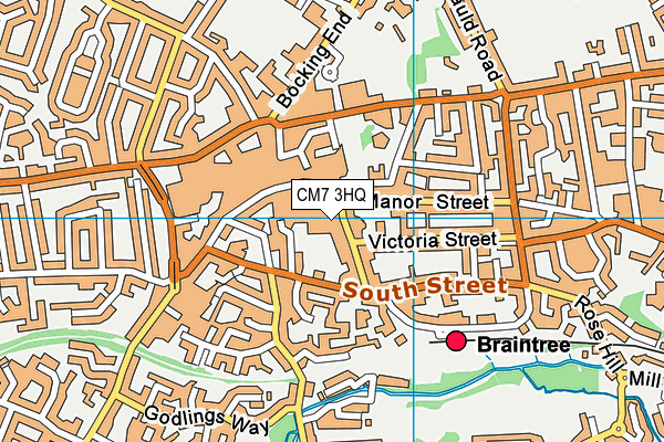CM7 3HQ map - OS VectorMap District (Ordnance Survey) CM7 3HQ map - OS VectorMap District (Ordnance Survey)
