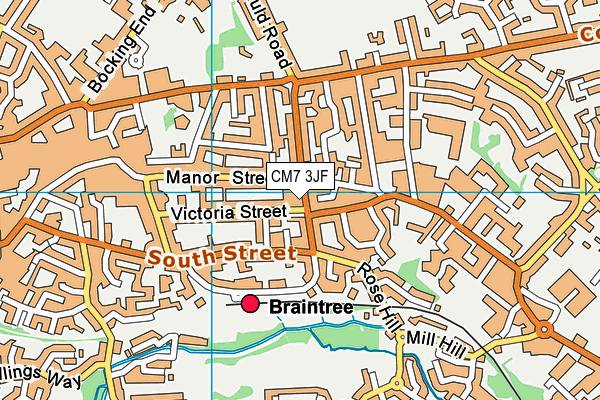 CM7 3JF map - OS VectorMap District (Ordnance Survey) CM7 3JF map - OS VectorMap District (Ordnance Survey)