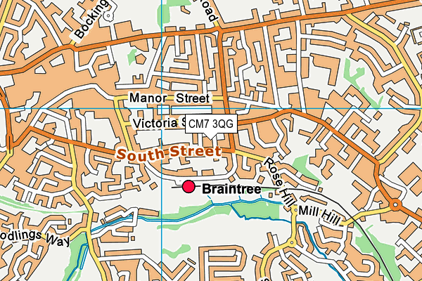 CM7 3QG map - OS VectorMap District (Ordnance Survey) CM7 3QG map - OS VectorMap District (Ordnance Survey)