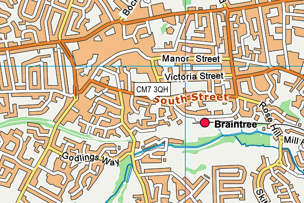 CM7 3QH map - OS VectorMap District (Ordnance Survey) CM7 3QH map - OS VectorMap District (Ordnance Survey)