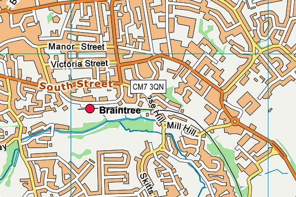 CM7 3QN map - OS VectorMap District (Ordnance Survey) CM7 3QN map - OS VectorMap District (Ordnance Survey)