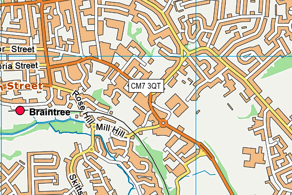 CM7 3QT map - OS VectorMap District (Ordnance Survey) CM7 3QT map - OS VectorMap District (Ordnance Survey)