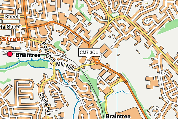 CM7 3QU map - OS VectorMap District (Ordnance Survey) CM7 3QU map - OS VectorMap District (Ordnance Survey)