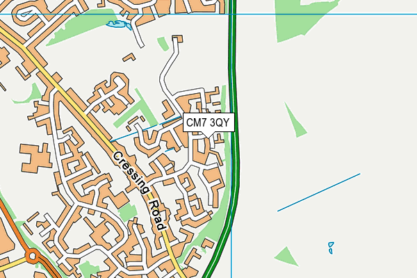 CM7 3QY map - OS VectorMap District (Ordnance Survey) CM7 3QY map - OS VectorMap District (Ordnance Survey)