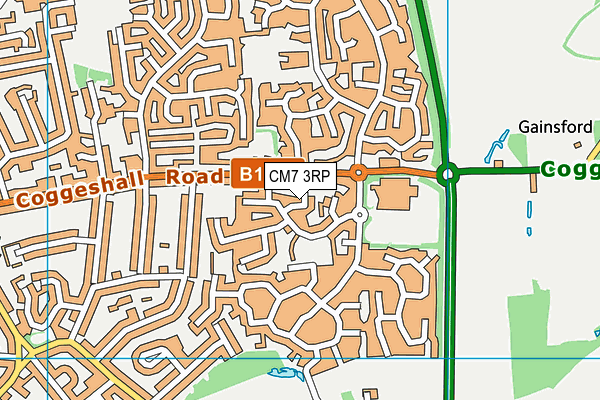 CM7 3RP map - OS VectorMap District (Ordnance Survey) CM7 3RP map - OS VectorMap District (Ordnance Survey)