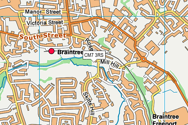 CM7 3RS map - OS VectorMap District (Ordnance Survey) CM7 3RS map - OS VectorMap District (Ordnance Survey)