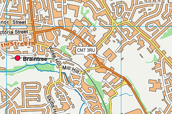 CM7 3RU map - OS VectorMap District (Ordnance Survey) CM7 3RU map - OS VectorMap District (Ordnance Survey)