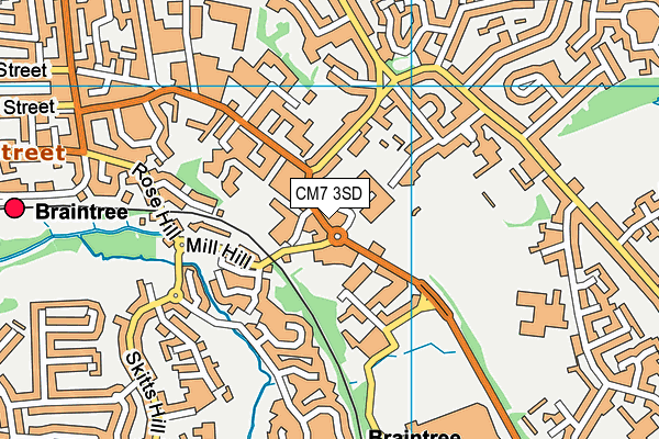 CM7 3SD map - OS VectorMap District (Ordnance Survey) CM7 3SD map - OS VectorMap District (Ordnance Survey)