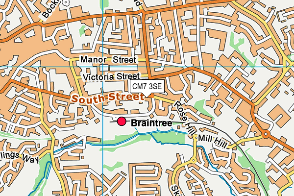 CM7 3SE map - OS VectorMap District (Ordnance Survey) CM7 3SE map - OS VectorMap District (Ordnance Survey)