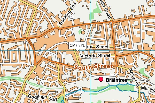CM7 3YL map - OS VectorMap District (Ordnance Survey) CM7 3YL map - OS VectorMap District (Ordnance Survey)