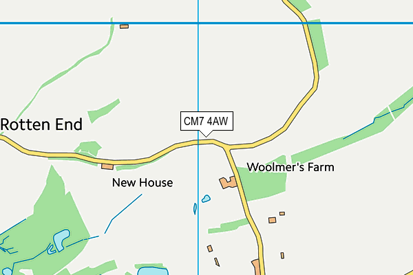 CM7 4AW map - OS VectorMap District (Ordnance Survey) CM7 4AW map - OS VectorMap District (Ordnance Survey)