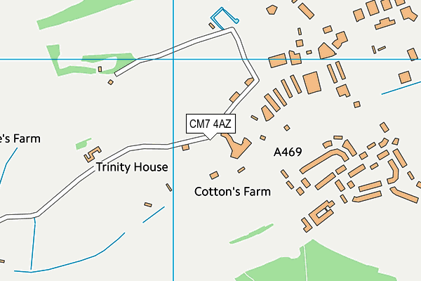 CM7 4AZ map - OS VectorMap District (Ordnance Survey) CM7 4AZ map - OS VectorMap District (Ordnance Survey)