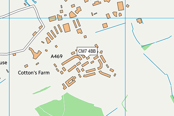 CM7 4BB map - OS VectorMap District (Ordnance Survey) CM7 4BB map - OS VectorMap District (Ordnance Survey)