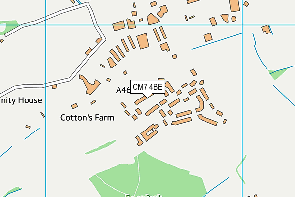 CM7 4BE map - OS VectorMap District (Ordnance Survey) CM7 4BE map - OS VectorMap District (Ordnance Survey)