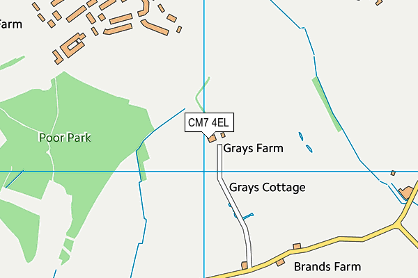 CM7 4EL map - OS VectorMap District (Ordnance Survey) CM7 4EL map - OS VectorMap District (Ordnance Survey)