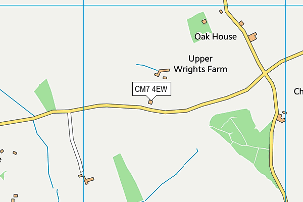 CM7 4EW map - OS VectorMap District (Ordnance Survey) CM7 4EW map - OS VectorMap District (Ordnance Survey)