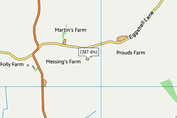 CM7 4HJ map - OS VectorMap District (Ordnance Survey) CM7 4HJ map - OS VectorMap District (Ordnance Survey)