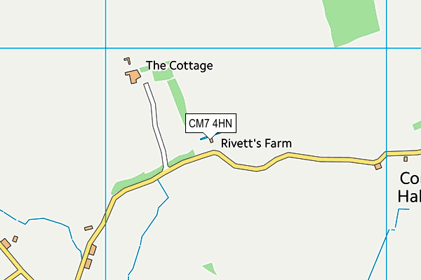 CM7 4HN map - OS VectorMap District (Ordnance Survey) CM7 4HN map - OS VectorMap District (Ordnance Survey)