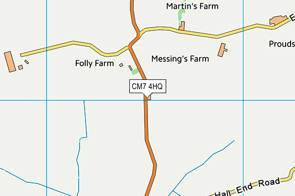 CM7 4HQ map - OS VectorMap District (Ordnance Survey) CM7 4HQ map - OS VectorMap District (Ordnance Survey)