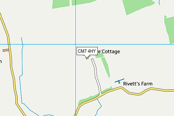 CM7 4HY map - OS VectorMap District (Ordnance Survey) CM7 4HY map - OS VectorMap District (Ordnance Survey)