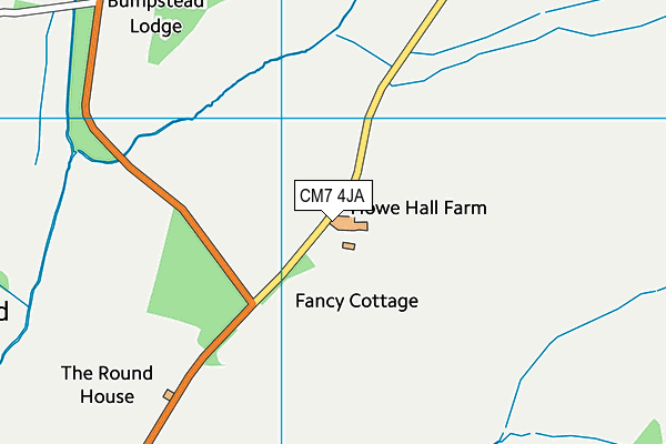 CM7 4JA map - OS VectorMap District (Ordnance Survey) CM7 4JA map - OS VectorMap District (Ordnance Survey)