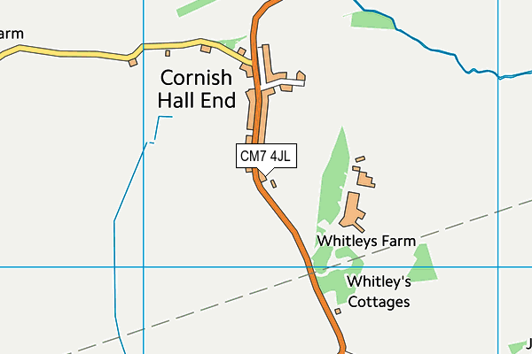 CM7 4JL map - OS VectorMap District (Ordnance Survey) CM7 4JL map - OS VectorMap District (Ordnance Survey)