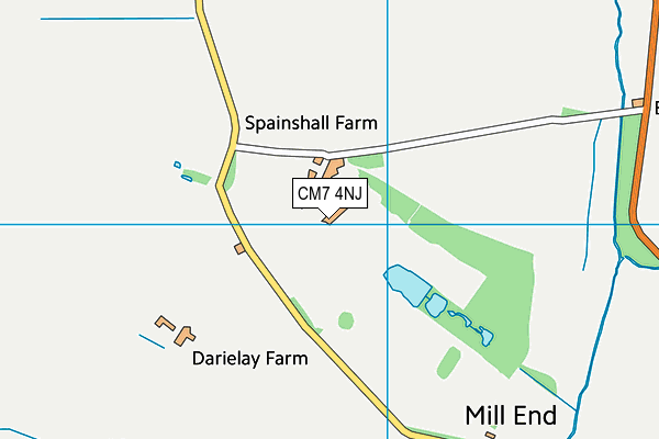 CM7 4NJ map - OS VectorMap District (Ordnance Survey) CM7 4NJ map - OS VectorMap District (Ordnance Survey)