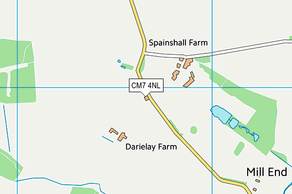 CM7 4NL map - OS VectorMap District (Ordnance Survey) CM7 4NL map - OS VectorMap District (Ordnance Survey)