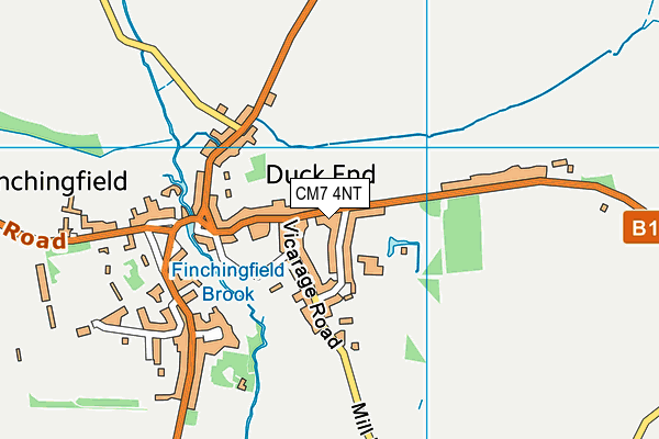 CM7 4NT map - OS VectorMap District (Ordnance Survey) CM7 4NT map - OS VectorMap District (Ordnance Survey)