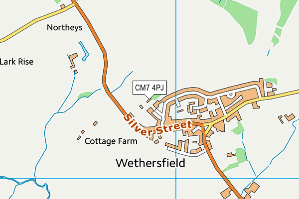 CM7 4PJ map - OS VectorMap District (Ordnance Survey) CM7 4PJ map - OS VectorMap District (Ordnance Survey)