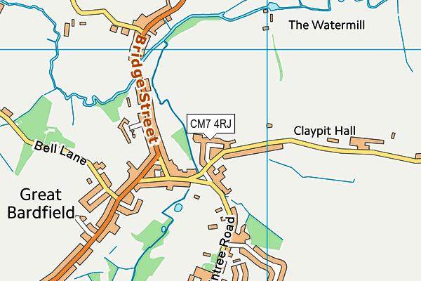 CM7 4RJ map - OS VectorMap District (Ordnance Survey) CM7 4RJ map - OS VectorMap District (Ordnance Survey)