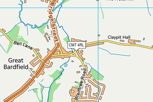 CM7 4RL map - OS VectorMap District (Ordnance Survey) CM7 4RL map - OS VectorMap District (Ordnance Survey)