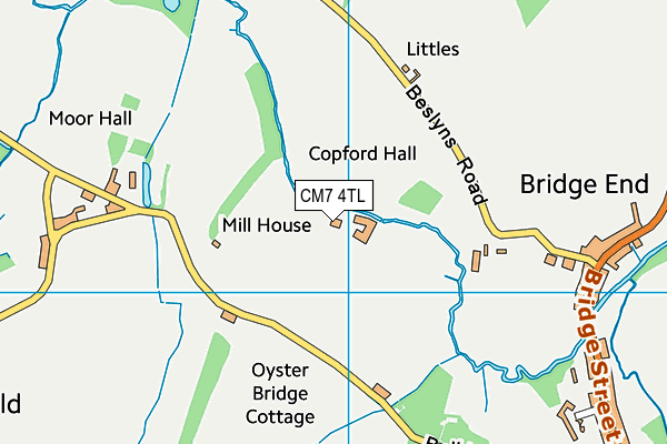 CM7 4TL map - OS VectorMap District (Ordnance Survey) CM7 4TL map - OS VectorMap District (Ordnance Survey)