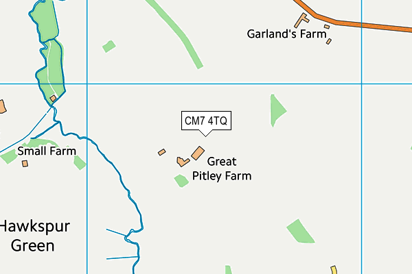 CM7 4TQ map - OS VectorMap District (Ordnance Survey) CM7 4TQ map - OS VectorMap District (Ordnance Survey)