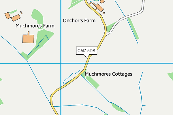 CM7 5DS map - OS VectorMap District (Ordnance Survey) CM7 5DS map - OS VectorMap District (Ordnance Survey)