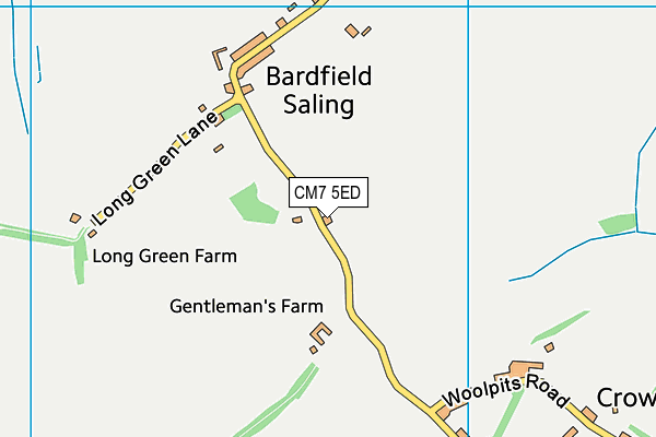 CM7 5ED map - OS VectorMap District (Ordnance Survey) CM7 5ED map - OS VectorMap District (Ordnance Survey)