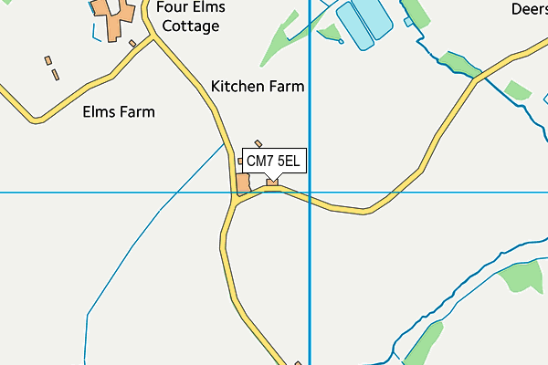CM7 5EL map - OS VectorMap District (Ordnance Survey) CM7 5EL map - OS VectorMap District (Ordnance Survey)