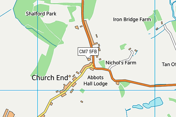 CM7 5FB map - OS VectorMap District (Ordnance Survey) CM7 5FB map - OS VectorMap District (Ordnance Survey)